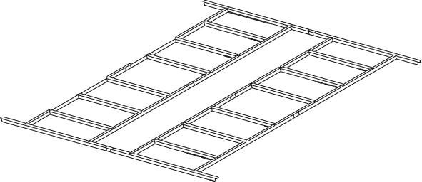 Fundament verzinkt zu Gerätehaus m.Sattdach 301 x 303 x 214 cm