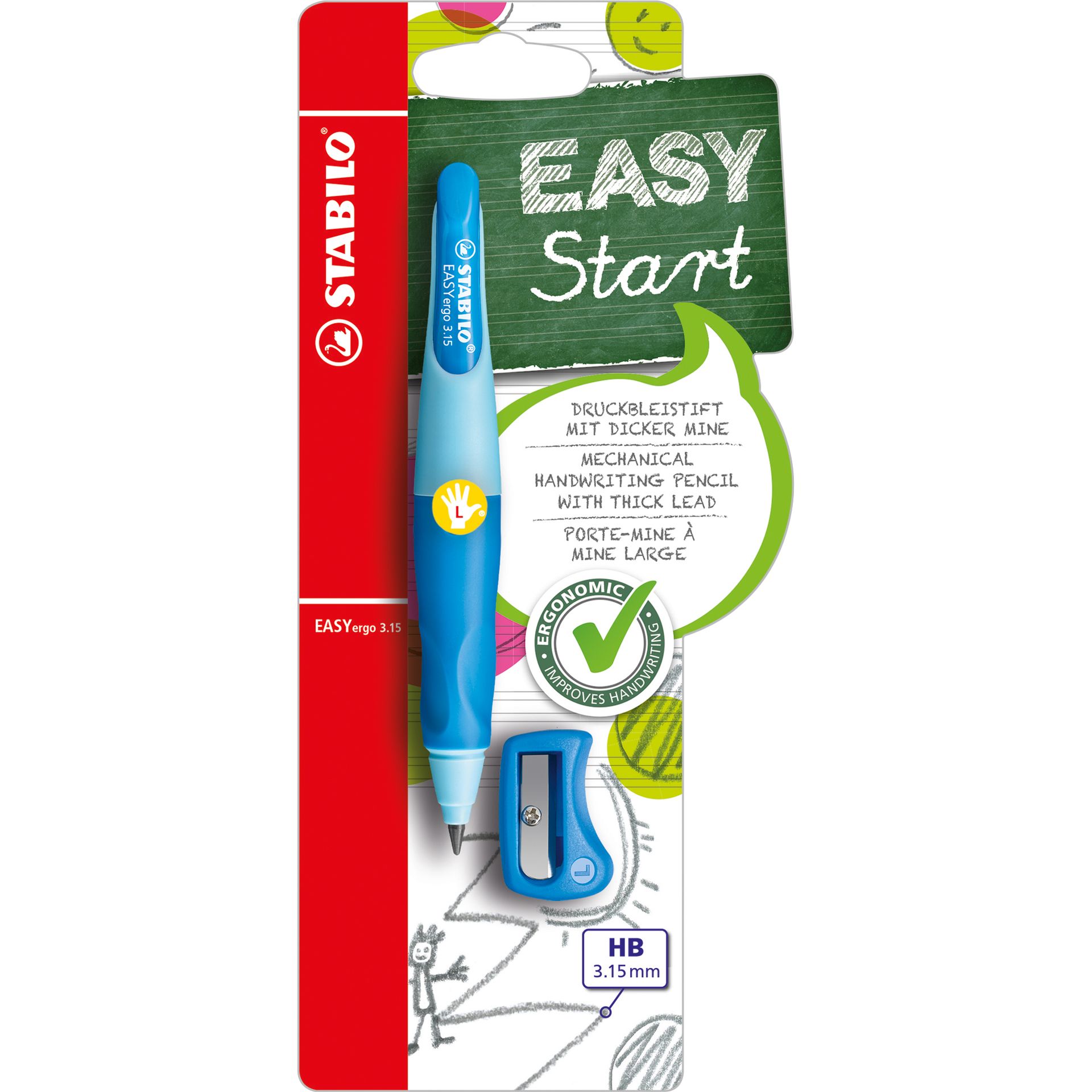 Druckbleistift EASYergo li hellblau/dunkelblau