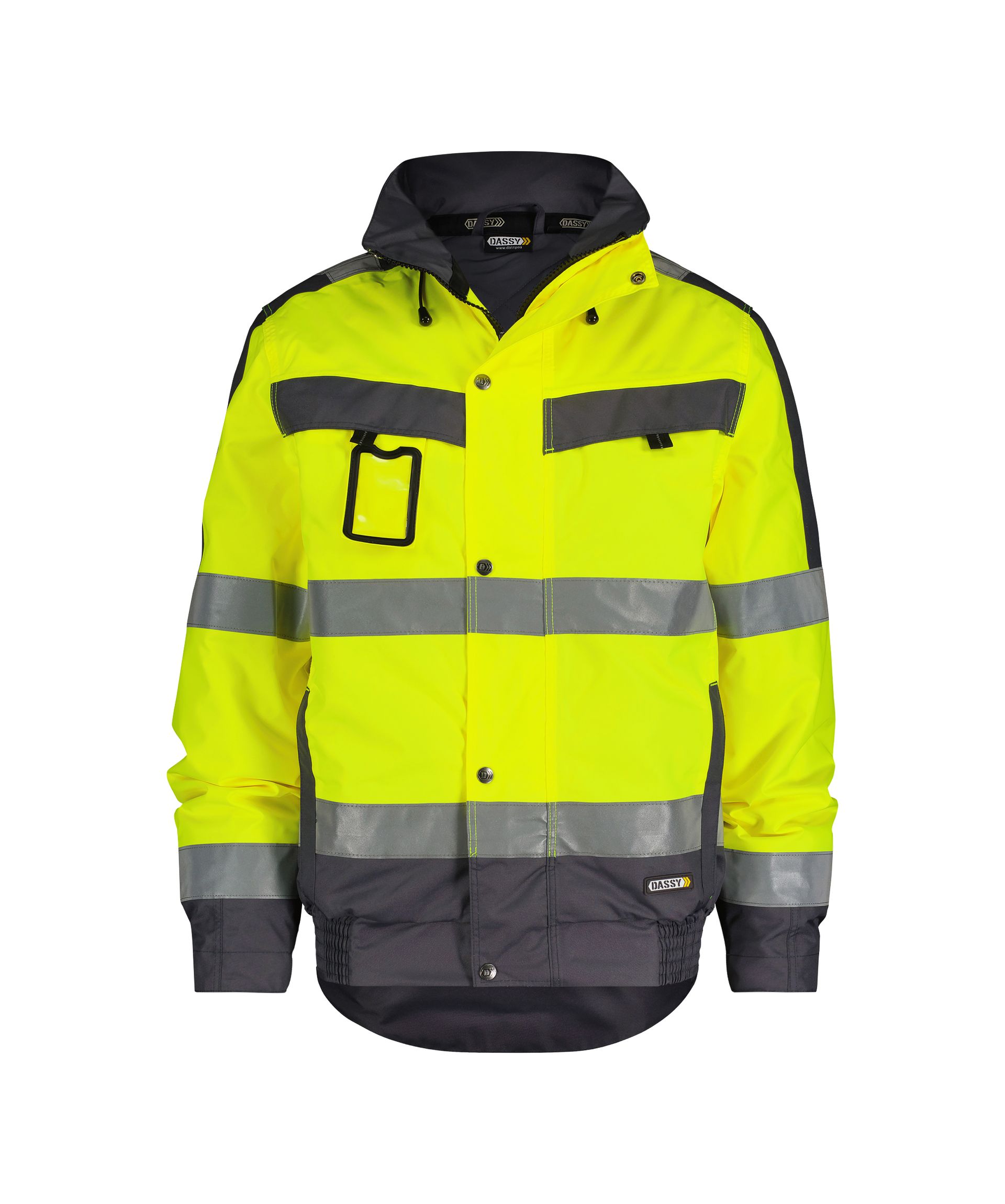 DASSY® Lima - Warnschutz Winterjacke - neongelb/zementgrau, Gr. S