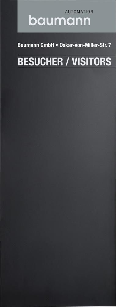 Außenaufsteller Madrid Black Line B730xH2000 mm aluminium schwarz elox.