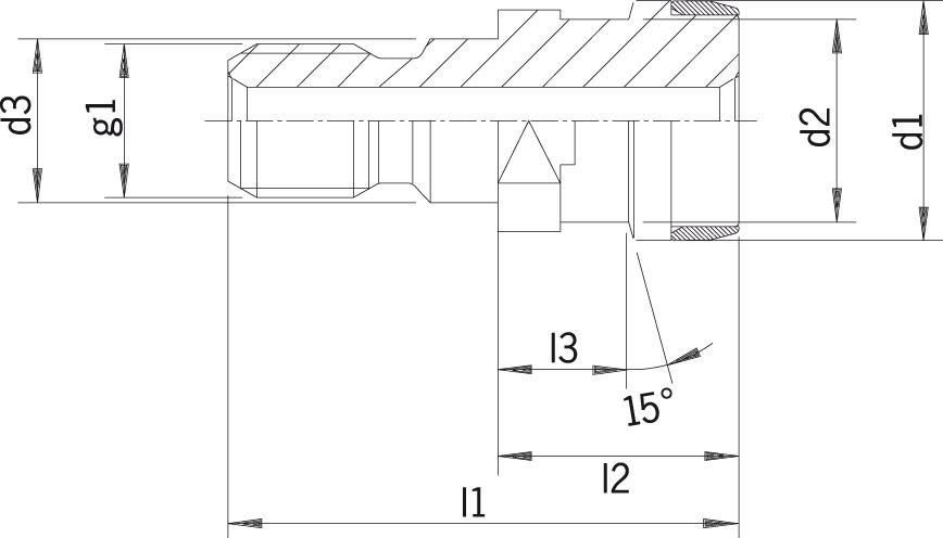 Anzugsbolzen Ott SK40-M16 Innenkühlung HAIMER