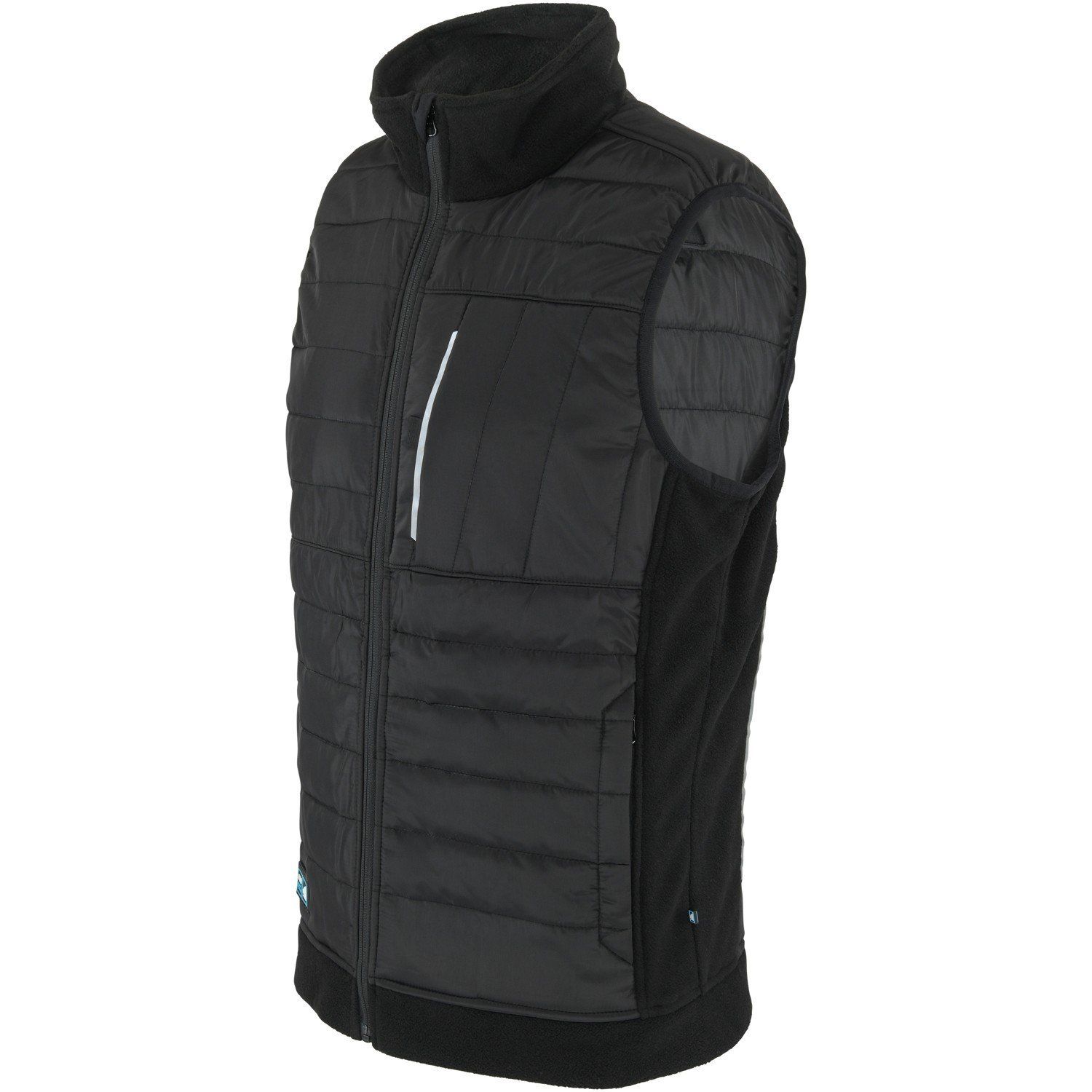 FLEECEWESTE "HYBRID" Zip-in-Funktion, schwarz, Gr. S