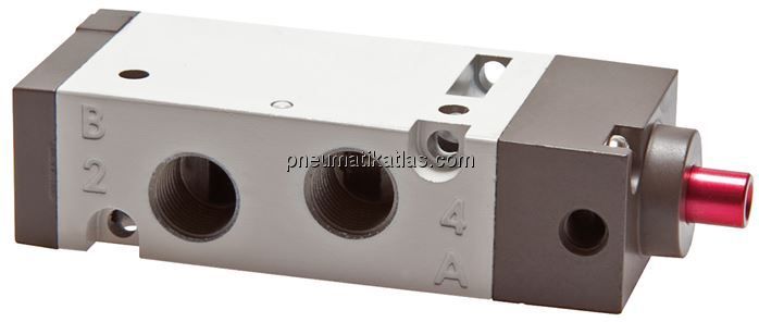 5/2-Wege Pneumatikventil, G 1/8" (Pilot M5), Federrückstellung