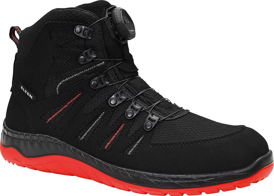 Schnürstiefel MADDOX BOA black-red, Mid, S3, Gr.35