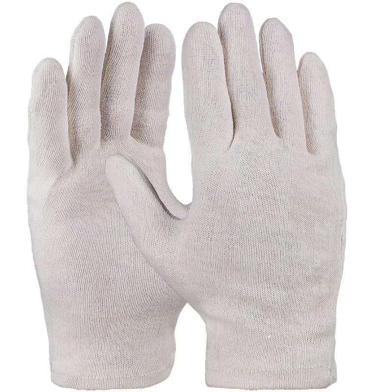 Baumwollhandschuh, trikot,natur, schwer, gesäumt, 24-26 cm 10