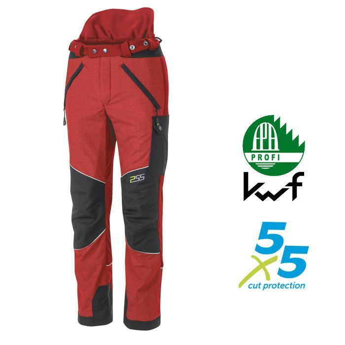 PSS Schnittschutzhose X-treme Vectran rot/schwarz - Gr. 106