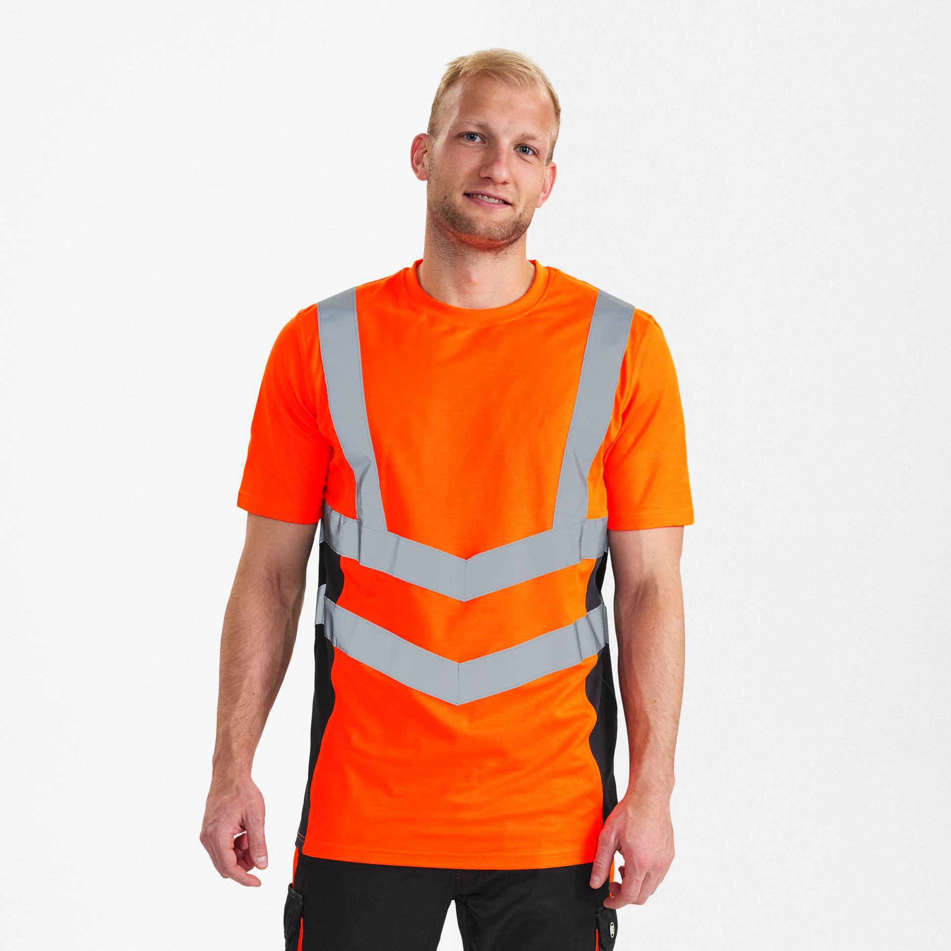 Safety T-Shirt Orange/Anthrazit Grau, Gr. 4XL