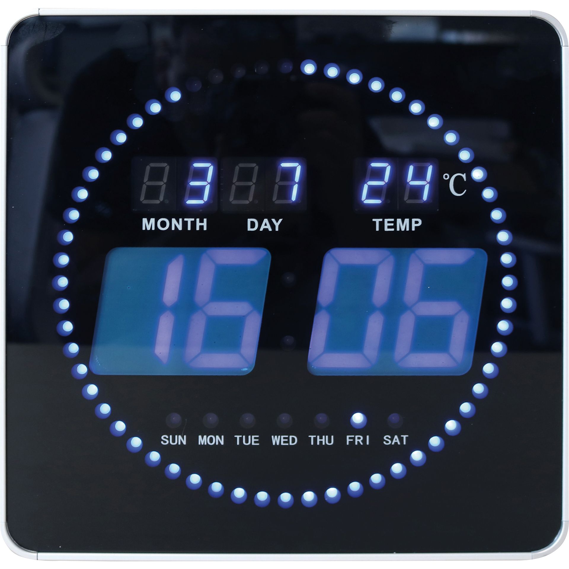 LED-Uhr FLO schwarz