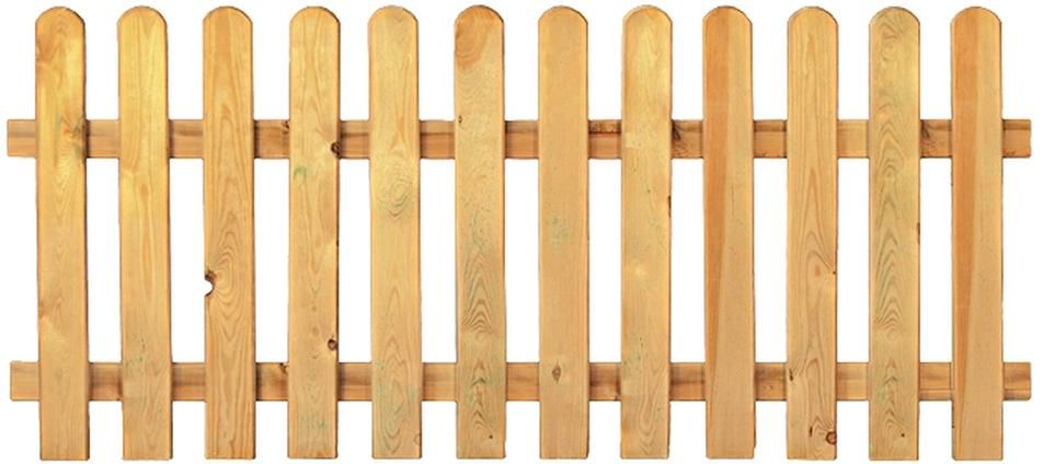 HEIKO-Gartenzaun gerade 180 x 80 cm, kdi-grün Latten 20/90 mm, glatt, Riegel 25/70 mm