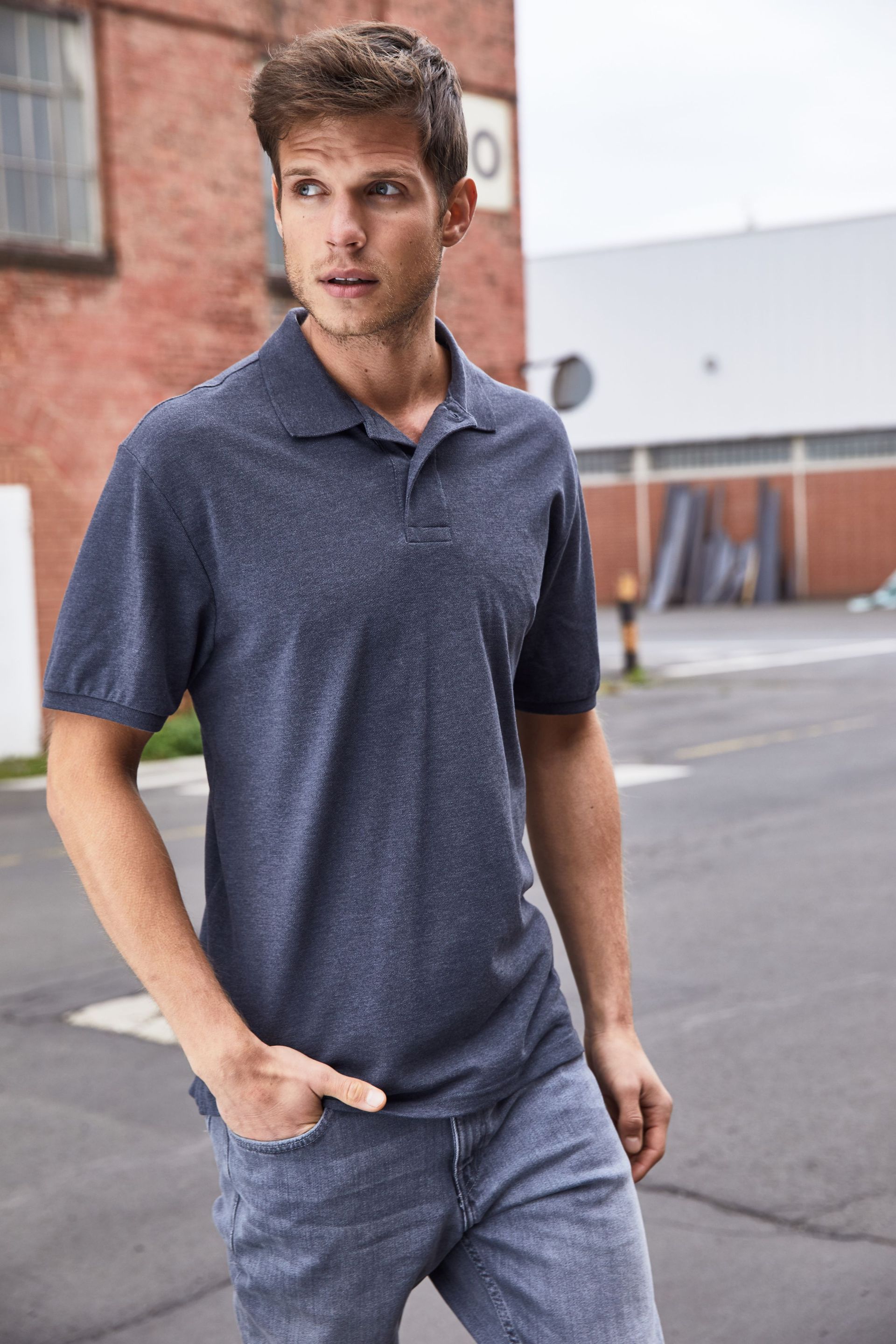 James & Nicholson 8010 Herren-Polo-Shirt, Braun, Gr. 3XL