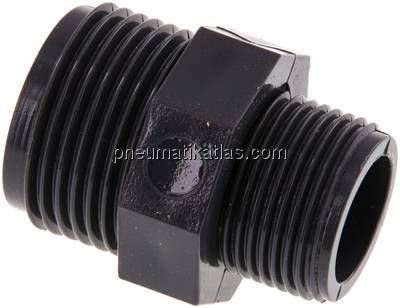 Doppelnippel G 1"-G 3/4", PVC-U