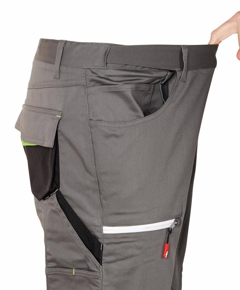 Damen-Bundhose Flex grau/schwarz/lime Gr. 34 FORTIS