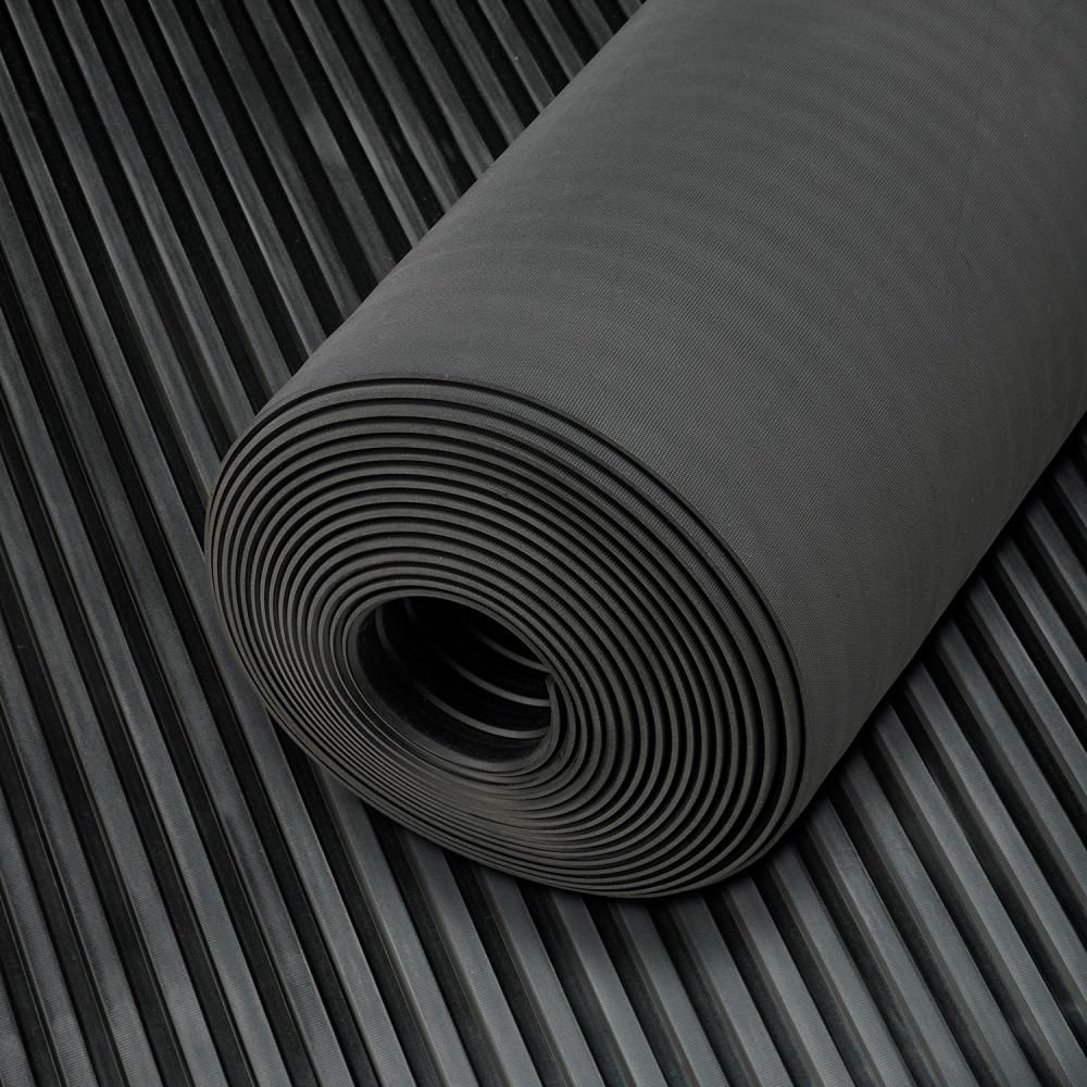Leistenmatte PRO, NR/SBR, schwarz, 6mm, 1000mm 10m FORTIS