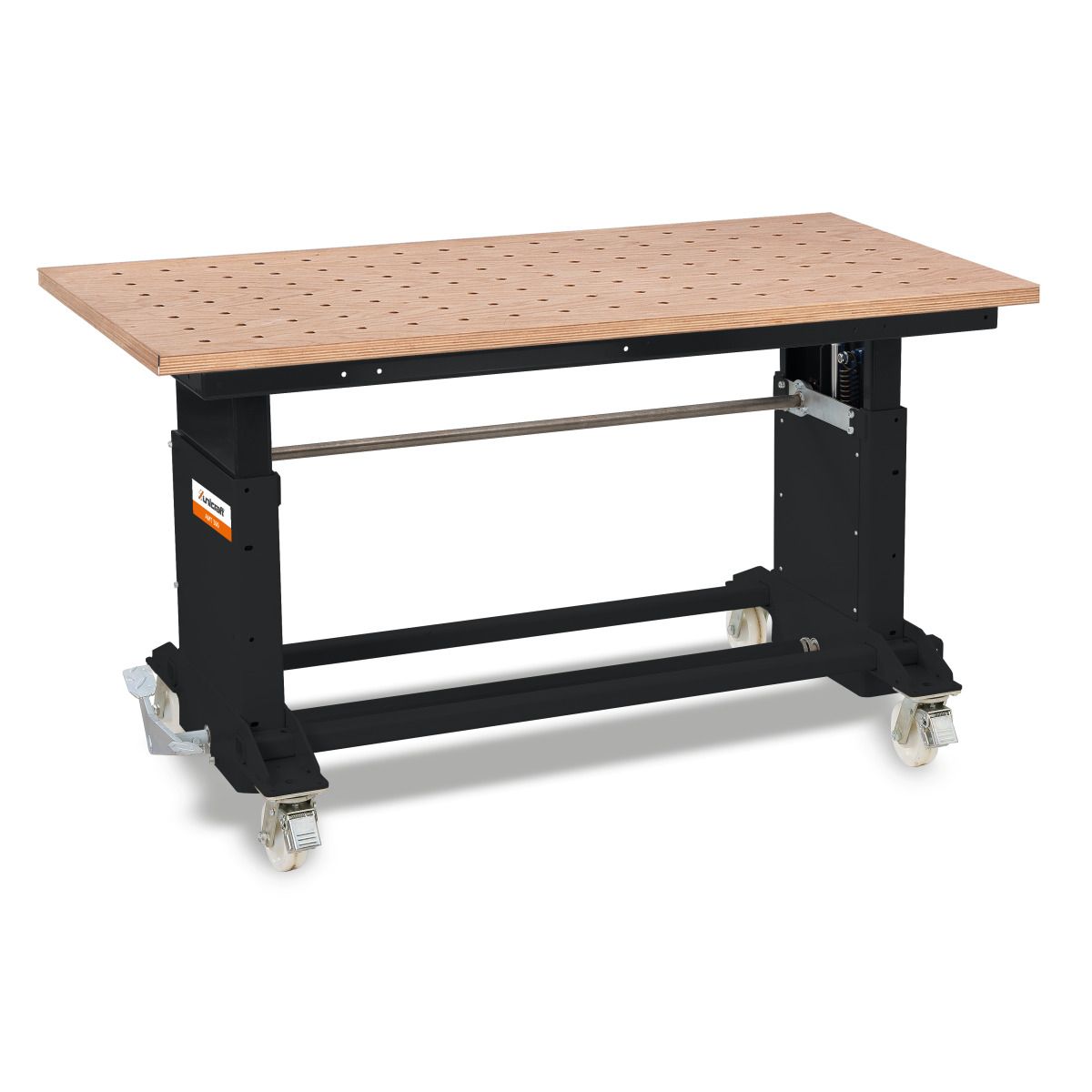 Arbeits- und Montagetisch mit Buche-Multiplex-Lochrasterplatte Unicraft AMT 500 BL