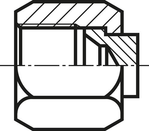 Verschlusskappe UNF 7/16"-20 (JIC), Stahl verzinkt