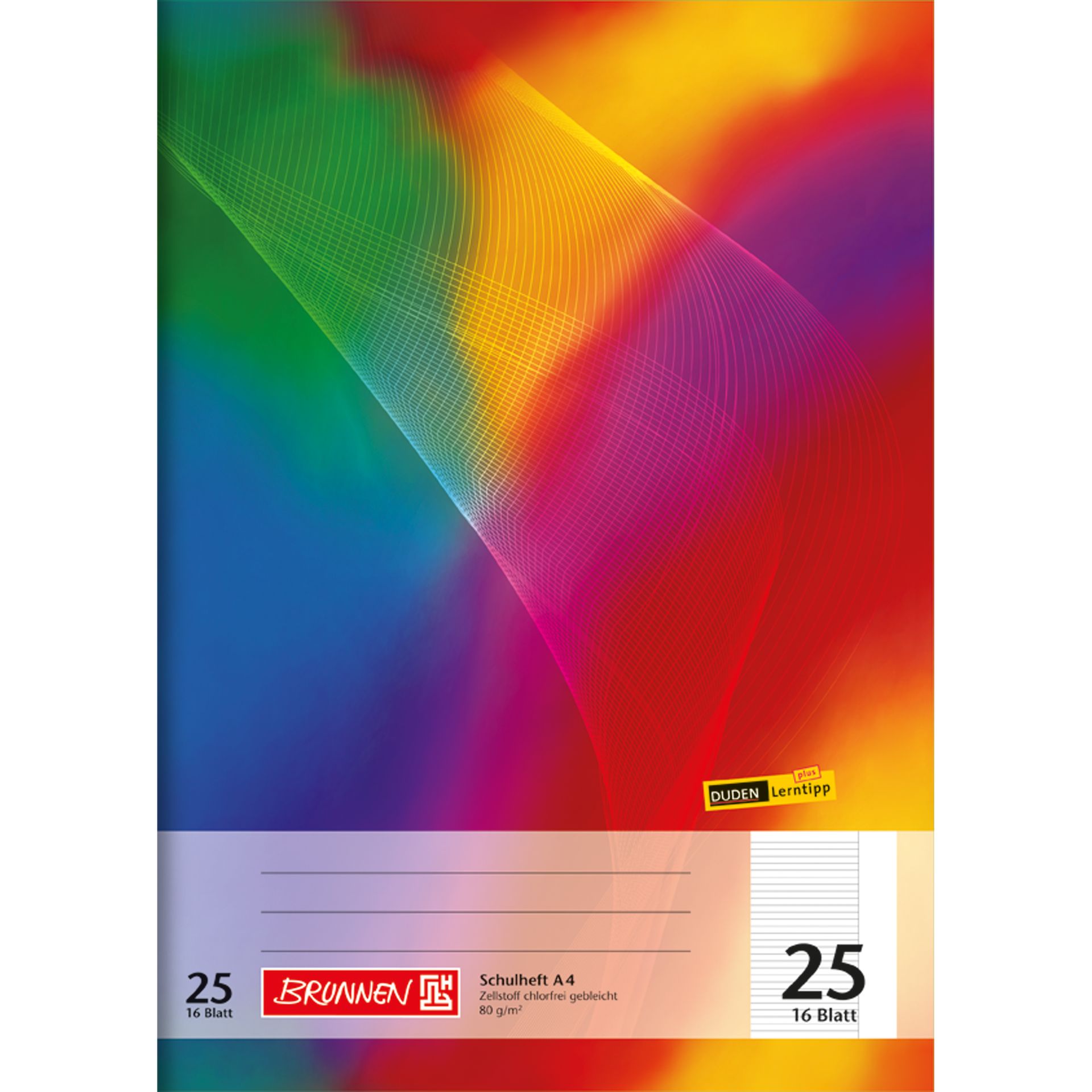 Schulheft A4 Lin25 16Blatt liniert