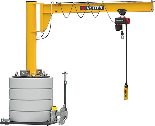 Mobiler Säulenschwenkkran125kg,3,0m,270 MOBILUS+Elektrokettenzug MOB12-AS1,25-3,0