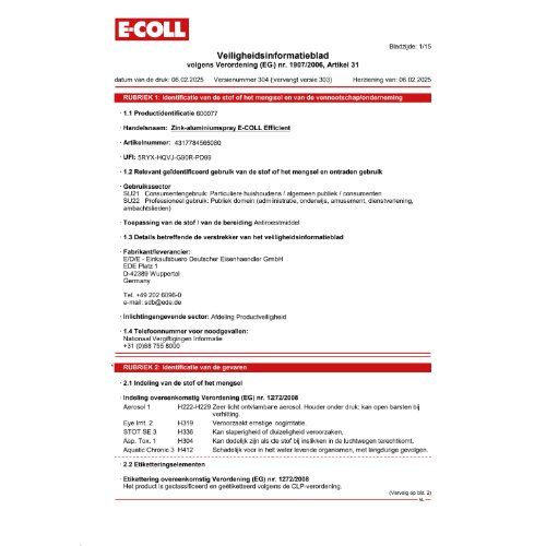 Zink-Alu Spray 400ml E-COLL Efficient WE