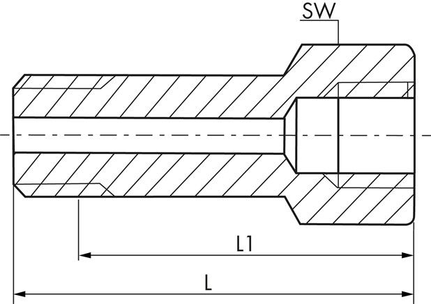 Schmiernippel-Adapter M 6 (konisch) AG - M 6 IG