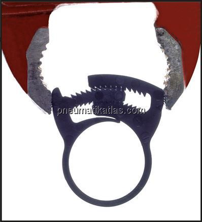 Schnapp-Schlauchschelle, Nylon, 6 - 6,5mm