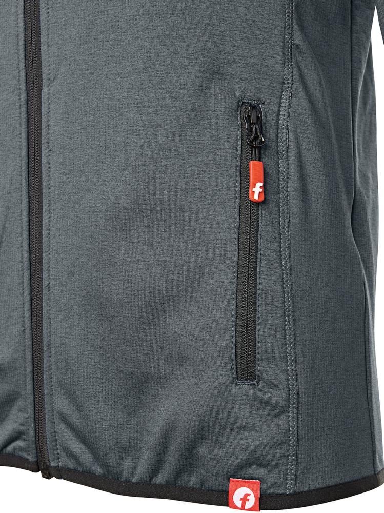 Tech-Fleecejacke grau/schwarz meliert Gr. XS Fortis Elements