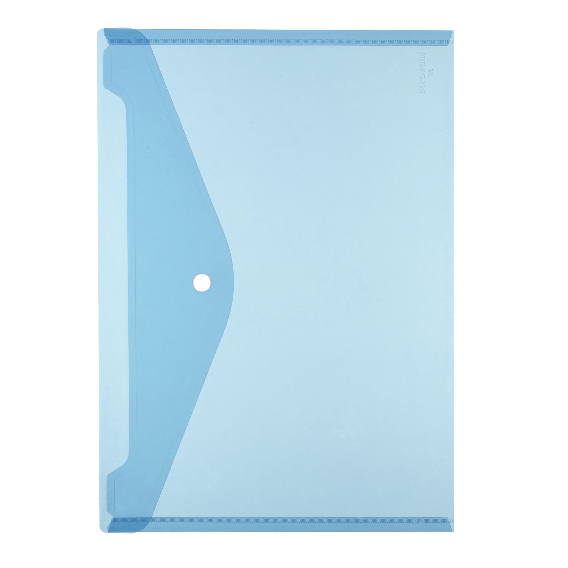 Dokumententasche DIN A4 Druckknopf PP blau