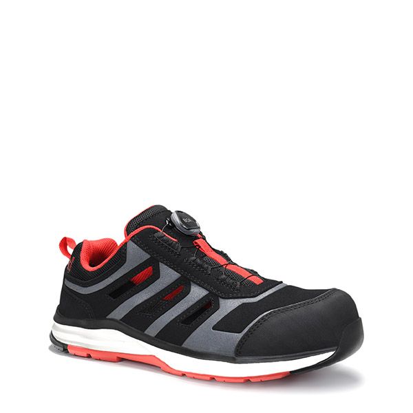 Sicherheitssandale jo_RAPID BOA® black-red Easy ESD S1PS, Gr. 36