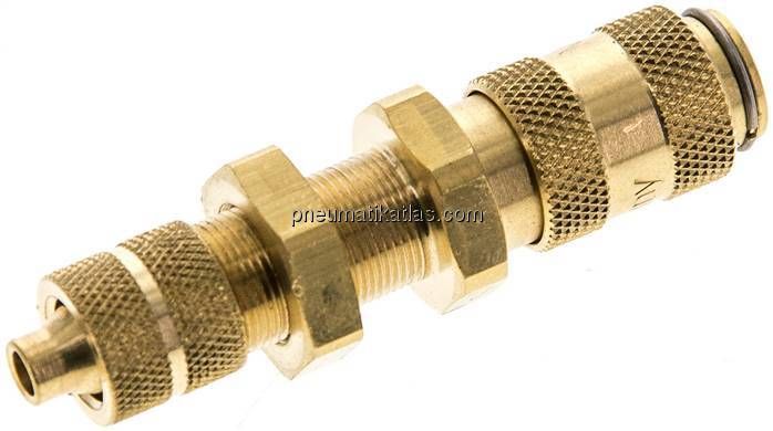 Schott-Kupplungsdose (NW2,7) 6x4mm Schlauch, Messing