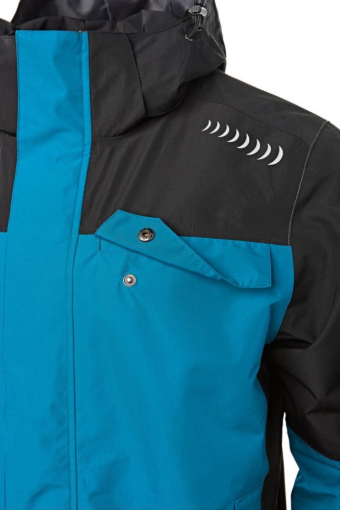 Regenjacke Plus türkis/schwarz Gr. XS Fortis Elements