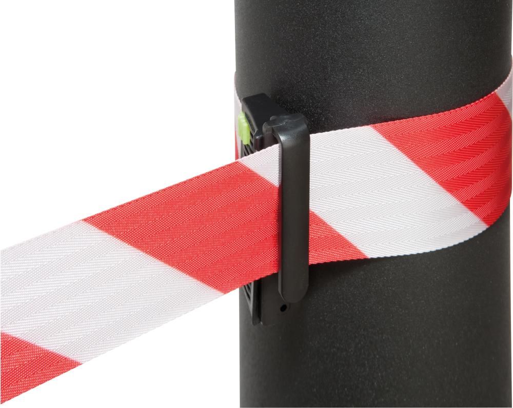 Wandclip Kunststoff, schwarz für Aufsatz 9m