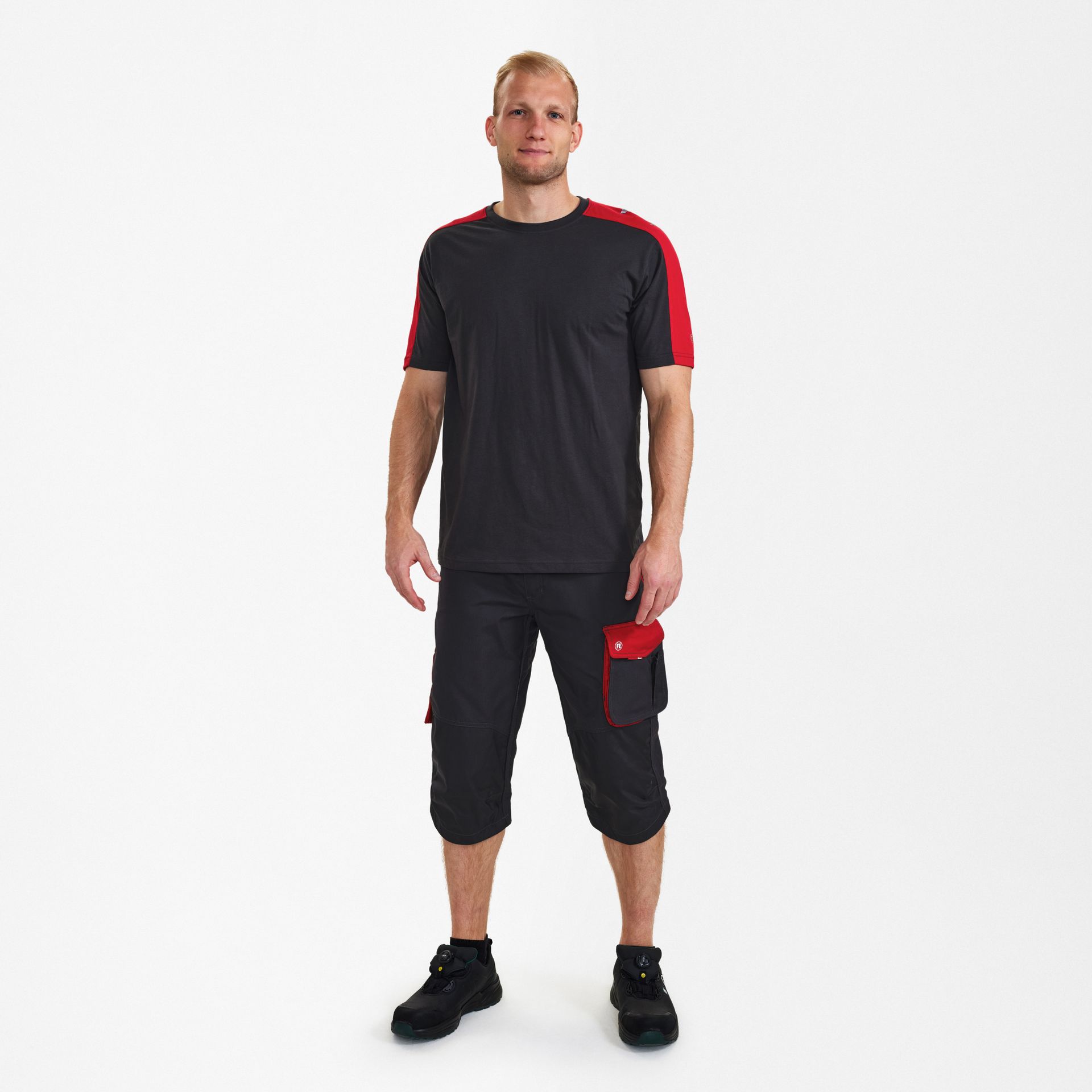 Galaxy T-Shirt Anthrazit Grau/Tomato Red, Gr. 5XL