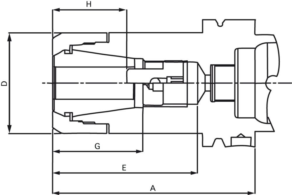 Spannzangenfutter DIN69893A CP25 HSK-A 63-60 FAHRION