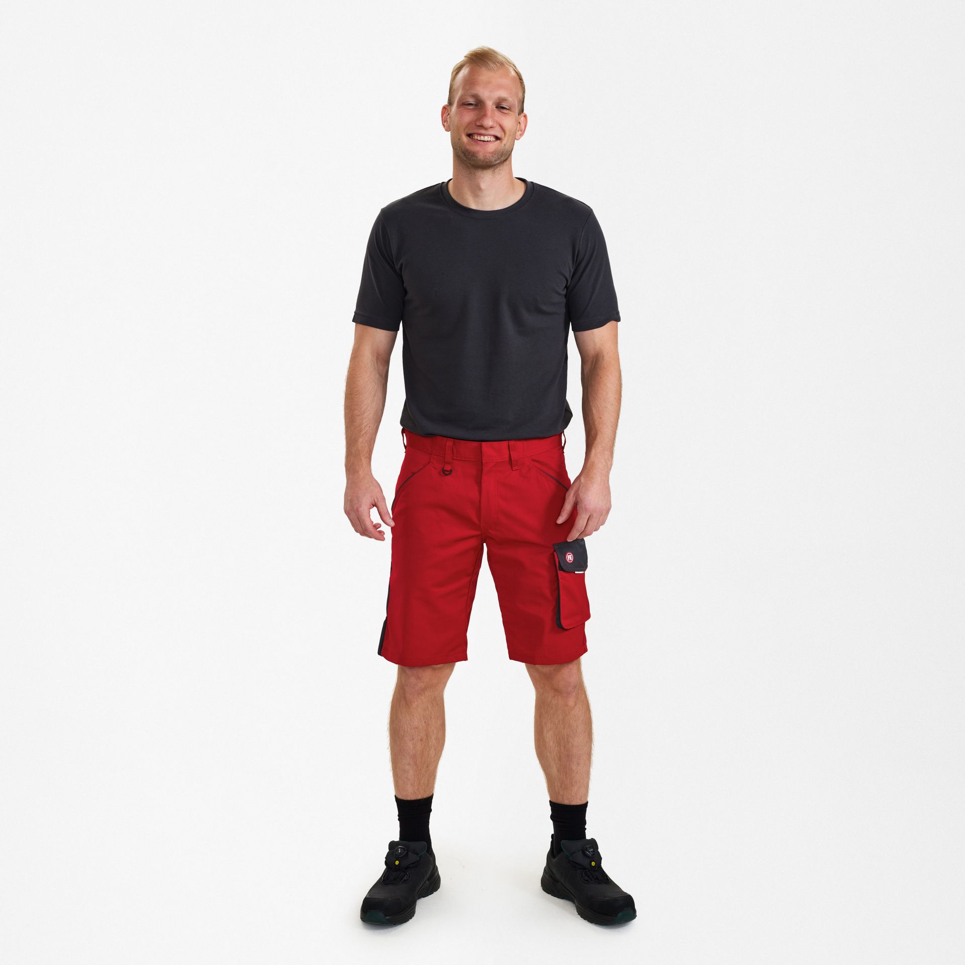 Galaxy Light Arbeitsshorts Tomato Red/Anthrazit Grau, Gr. 54