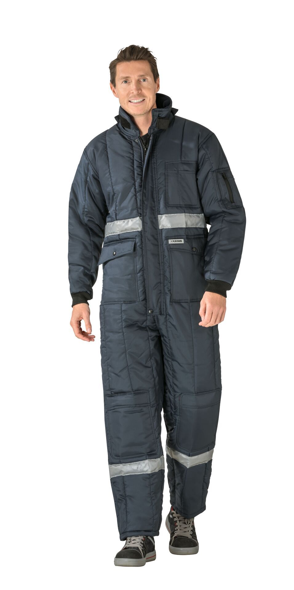 Planam Kühlhaus Overall Kühl-/Gefrierhaus marine, Innenfutter rot Gr. S