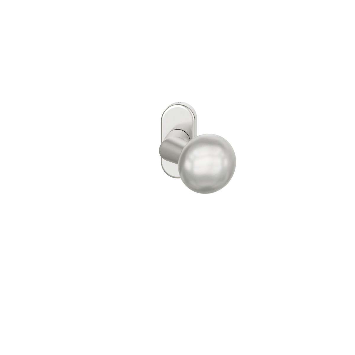 RT-Türknopf 8 mm drehbar Ros.oval/unsichtbare Befestigung Aluminium naturfarbig