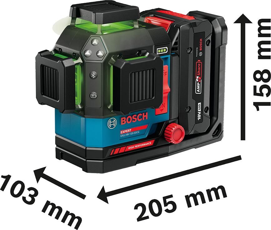 EXPERT-Linienlaser Set EXLL18V-120-33CG DK20+18V+Chgr L-BOXX