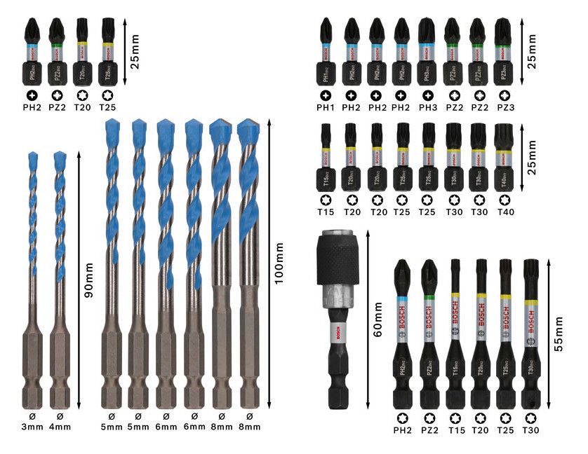 BOSCH Schrauberbits- & Bohrerssatz