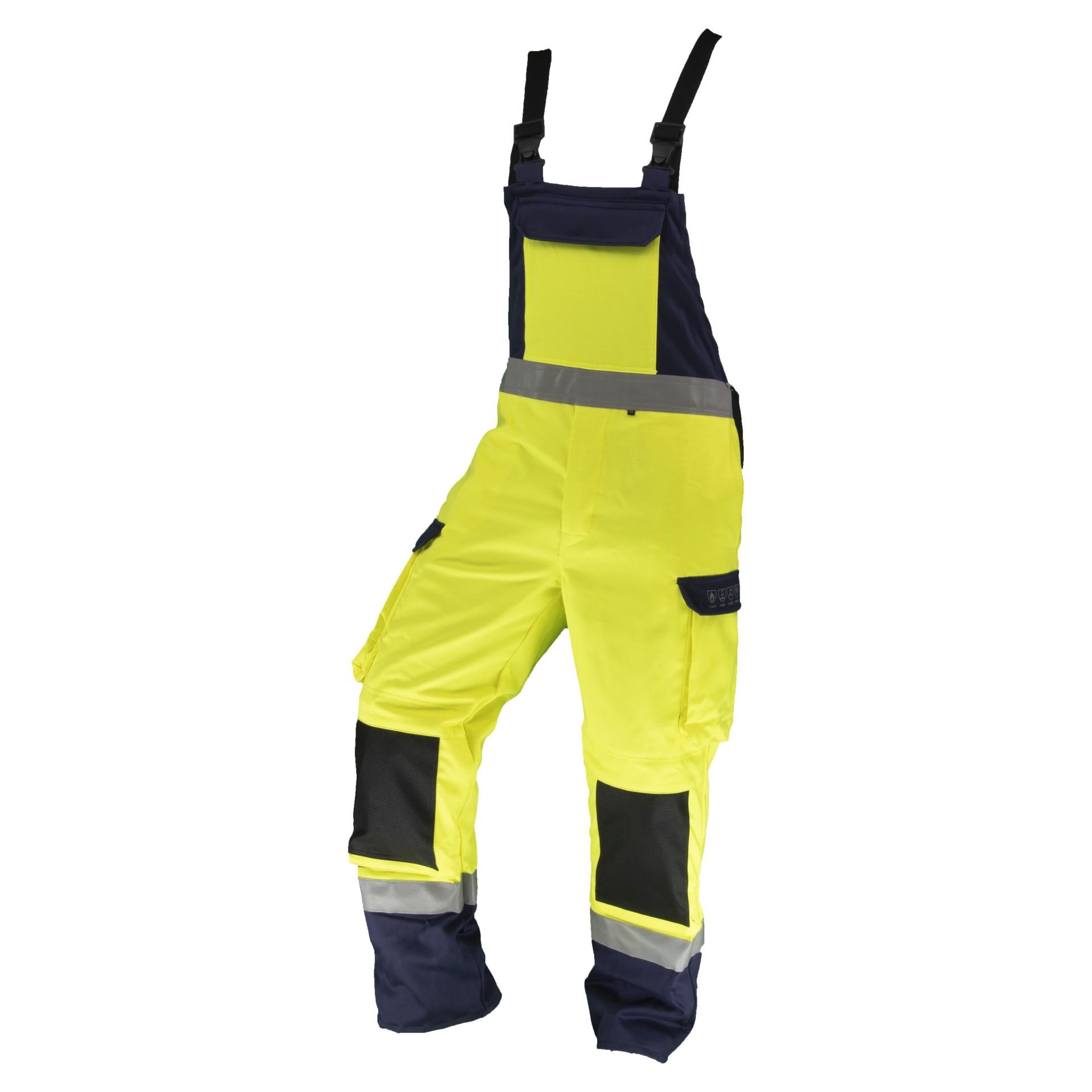 Multinorm-Latzhose BGLH52, gelb/blau, Gr. 44