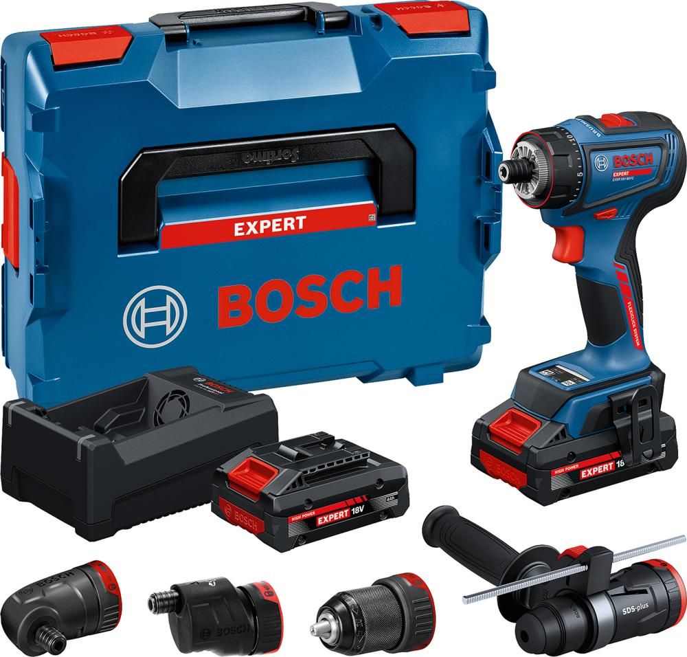 Akku-EXPERT-BohrschrauberEXSR18V-90FC, GFA 18 2xEXBA18V-40 Ladegerät, L-Boxx