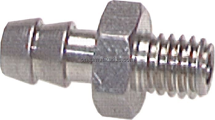 Gewindetülle M 3-2mm, Messing vernickelt