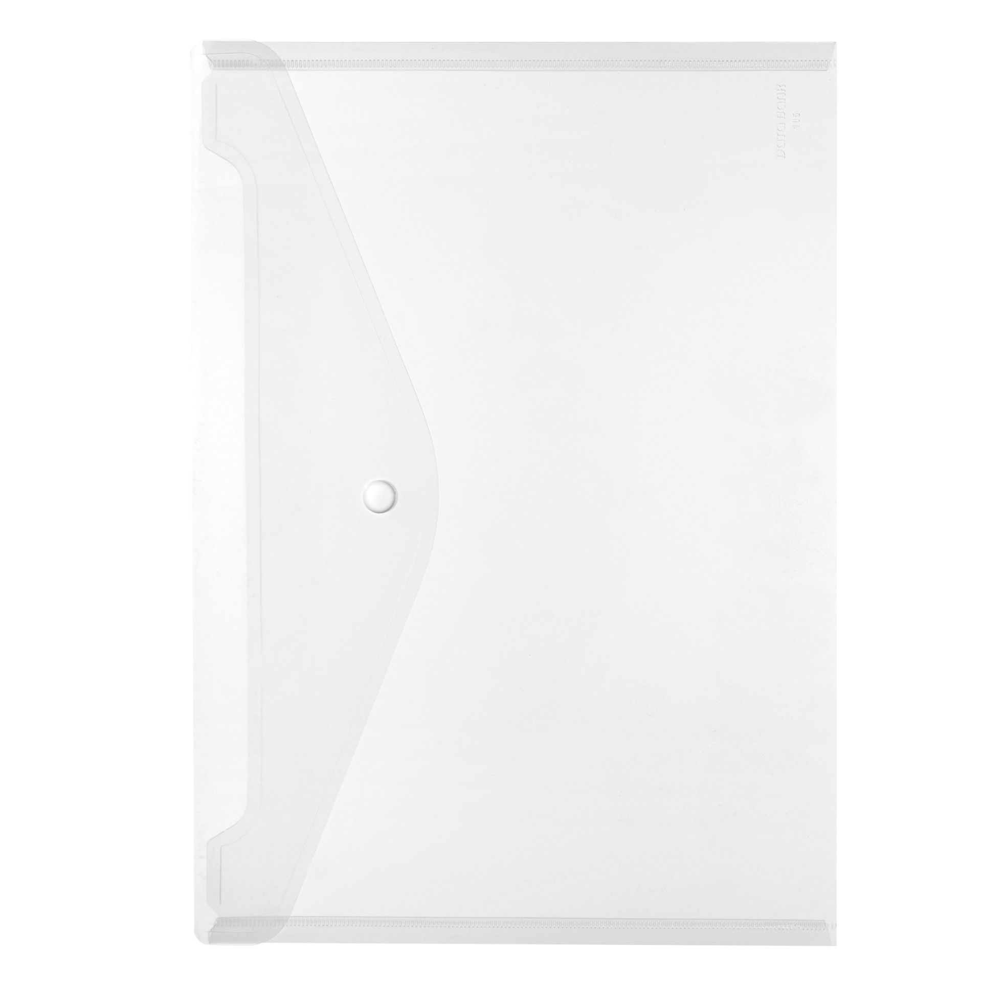 Dokumententasche DIN A4 Druckknopf PP glasklar