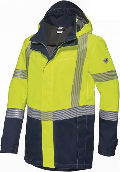 Allwetterjacke 2223-891, warngelb/nachtblau, Gr.XS BP Multi Protect Plus