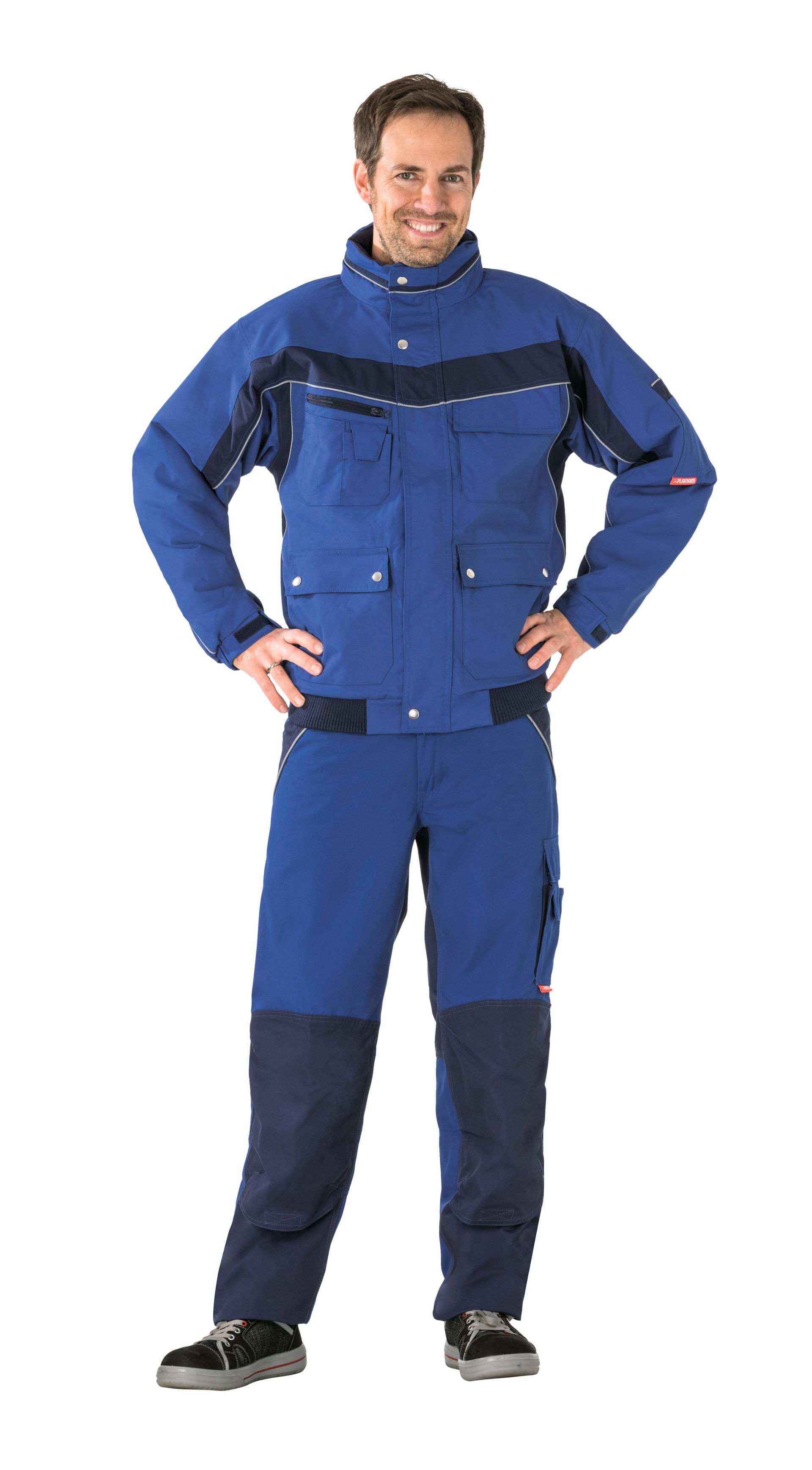 Planam Blouson Plaline, Outdoor kornblumenblau/marine Gr. XS