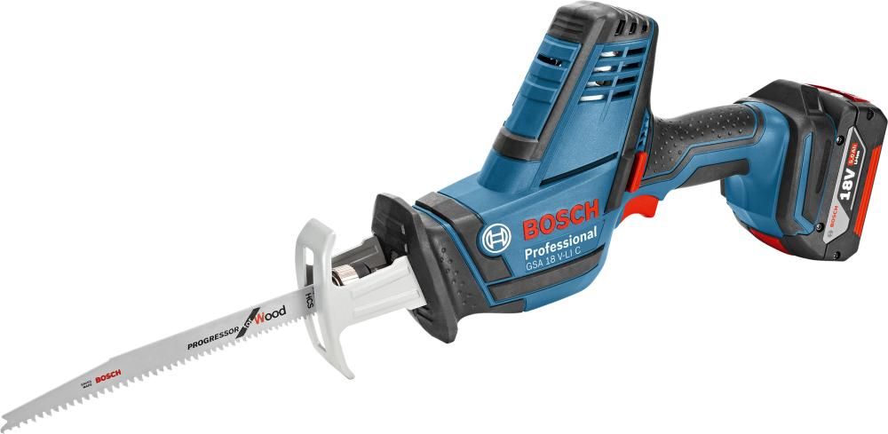 Akku Säbelsäge GSA 18V-LI C Bosch 2x18,0V 5,0Ah Ladegerät GAL1880CV L-Boxx