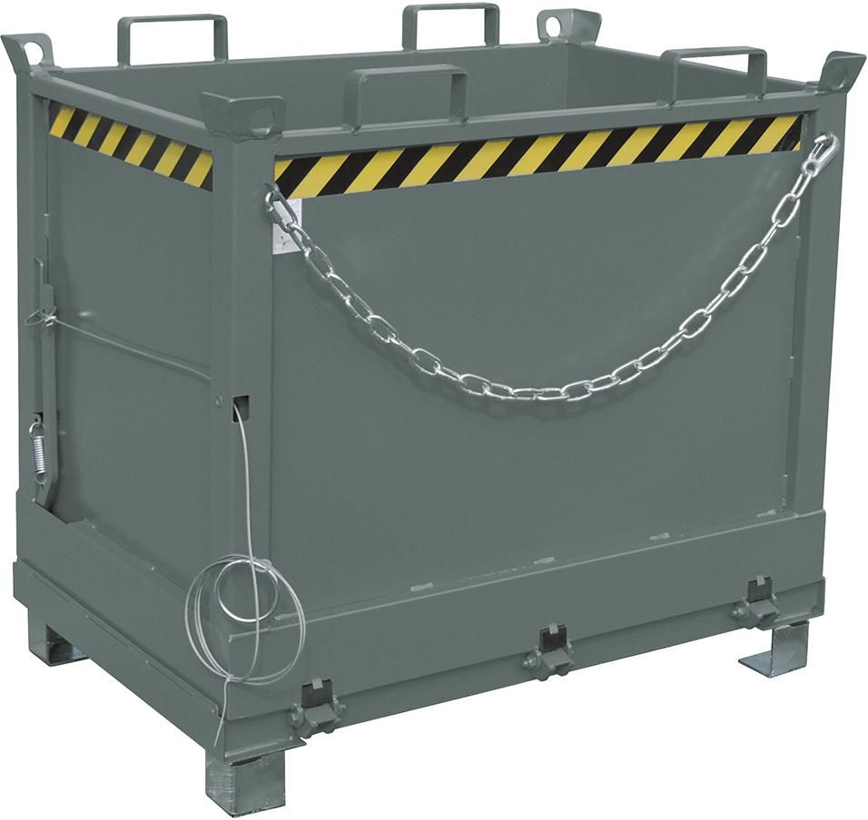 Klappbodenbehälter 750 l B1245xT840xH1145 mm RAL7005 Tragkraft 1000kg Typ FB 750