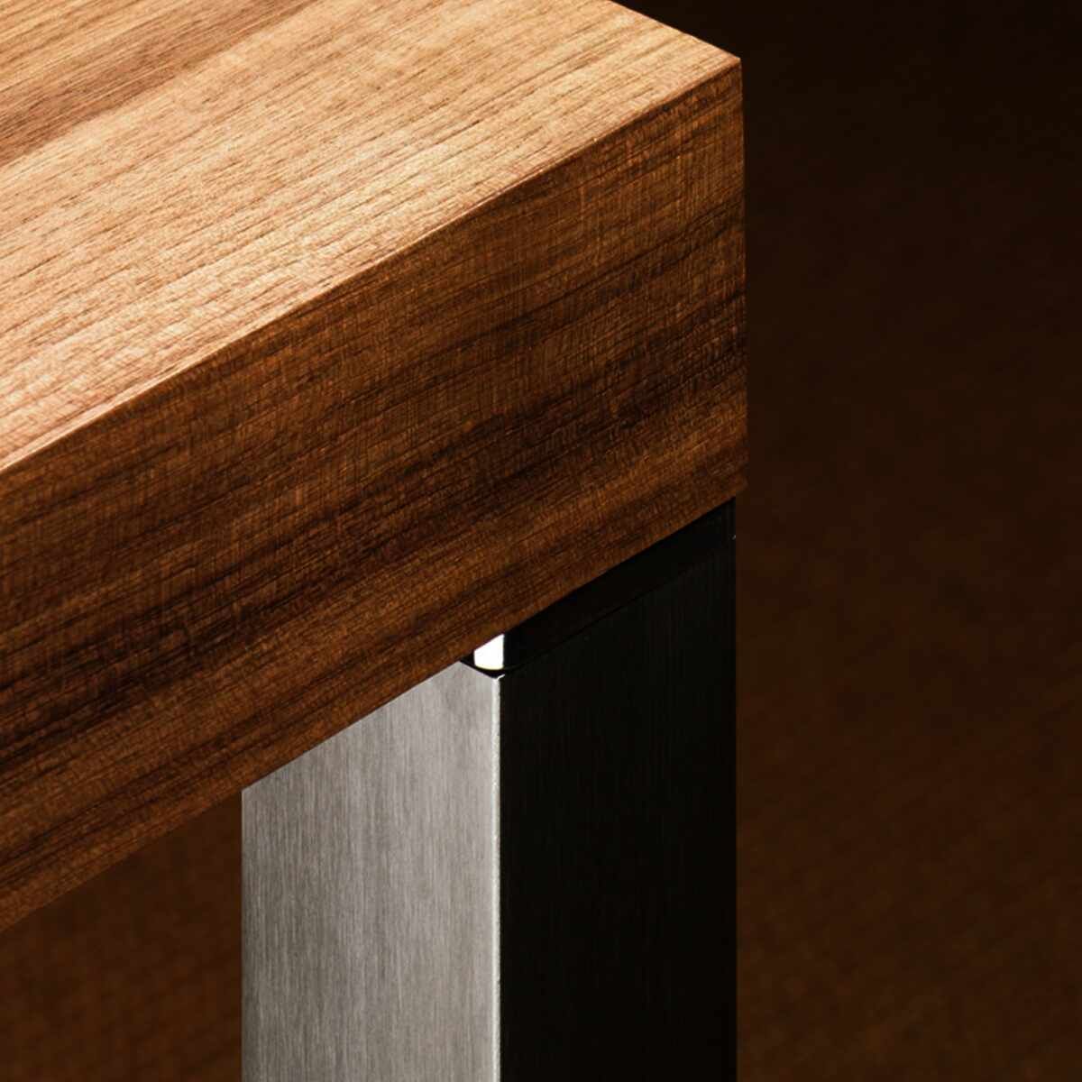 Design-Tischbein Afio 700 mm, Edelstahl gebürstet
