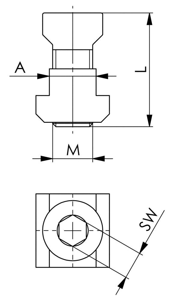 Befestigungssatz 7600BF-30 M12x14 AMF