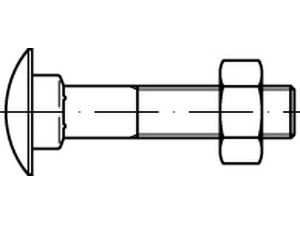 DIN 603 Mu St. M 5 x 60 galv. verzinkt gal Zn S