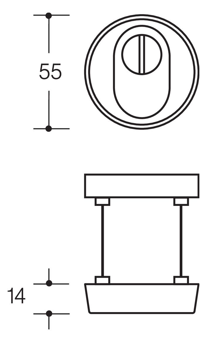HEWI Schutzrosette ER schliff Ø55mm