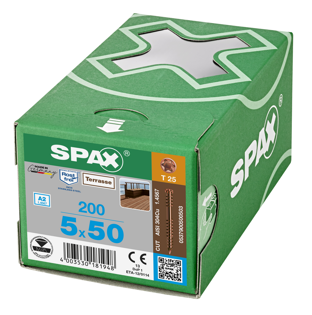 SPAX Terrassenschraube Zylinderkopf T-STAR plus FG